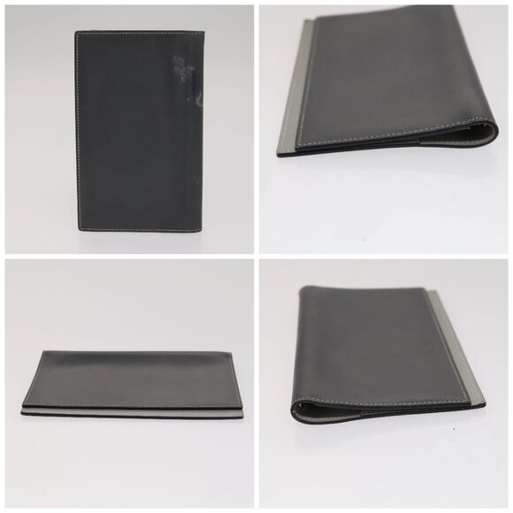 HERMES Day Planner Cover Leather 3 Set Black Brown gray Auth bs21520 - Picture 15 of 15